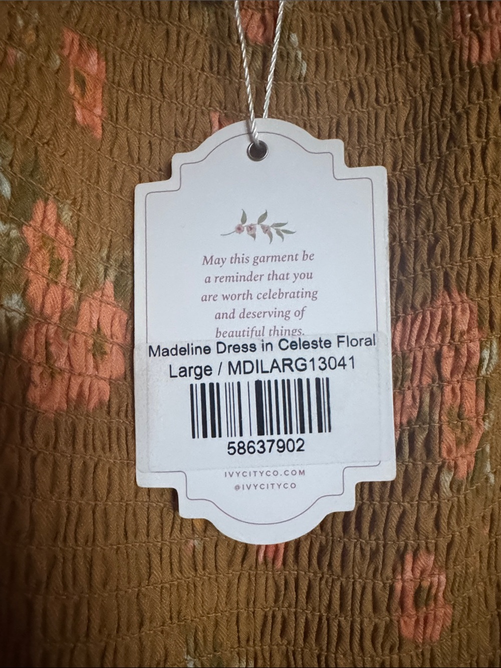 NWT Ivy City Co Madeline Midi Dress in Celeste Floral, size Large - Picture 2 of 8